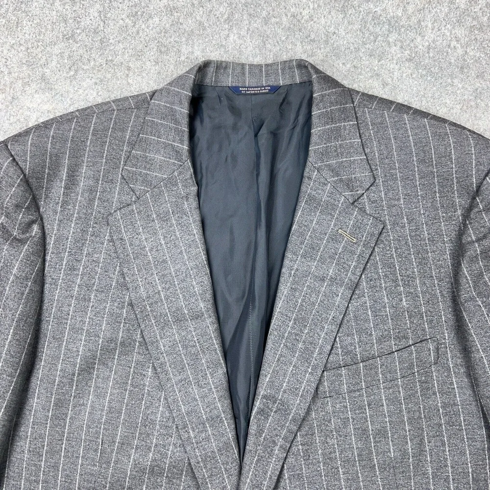 Brooks Brothers Golden Fleece Blazer Men 48R Gray Pinstripe Sport Coat Jacket US